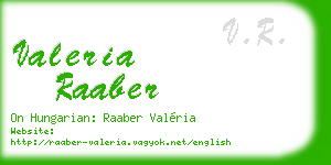 valeria raaber business card