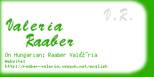 valeria raaber business card